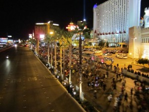Das Läuferfeld auf dem Strip (Las Vegas Bulevard)