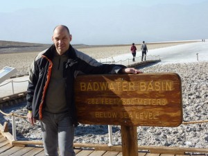 Frank Hamel am Badwater Basin