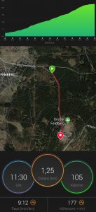 Auszug aus dem Tracker von Matthias Flörke (Strecke und Kalorienverbrauch im Überblick)